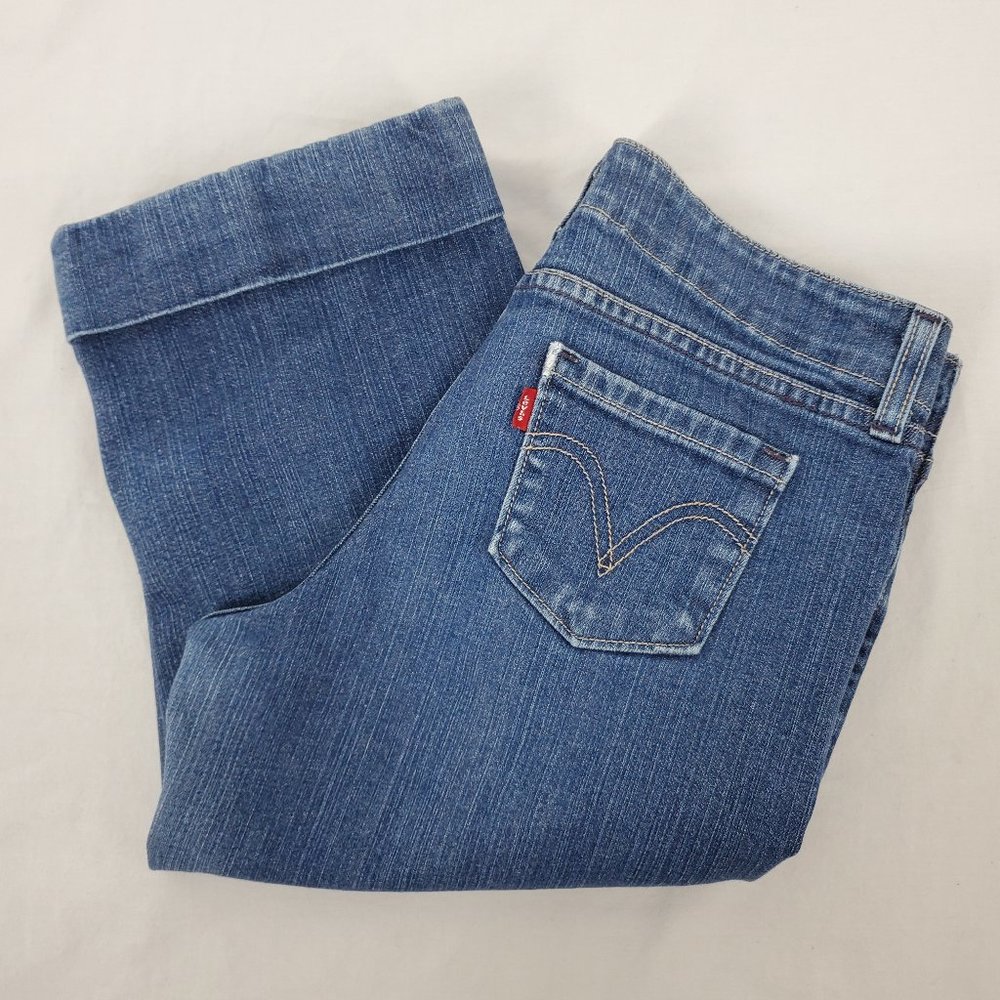 Levi's Jeans Clam Digger Capri Blue Denim Womens 6